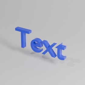 Extruded 3D text